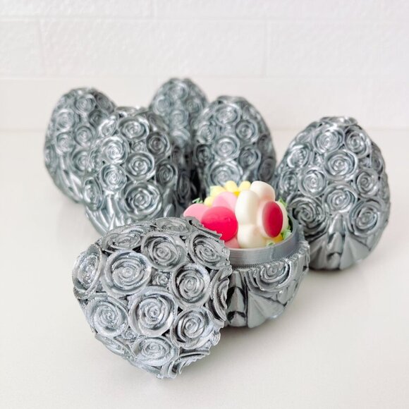 Rose-Covered Easter Eggs โ Handcrafted Party Favors, Spring Decor, Wedding Gifts - Picture 2 of 9
